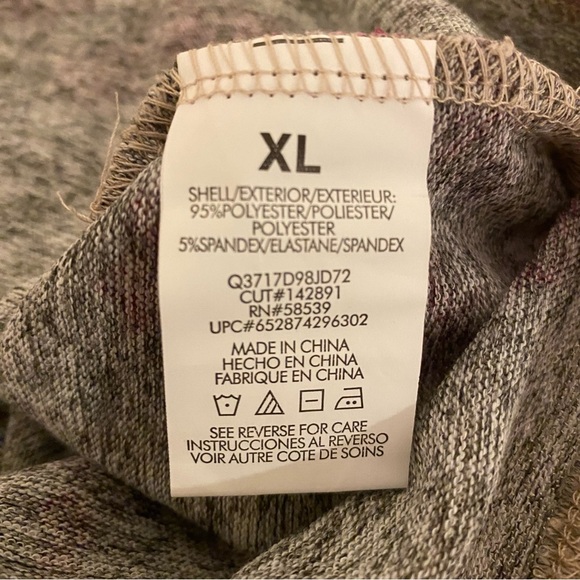 NWOT Girls XL Two Piece Grey Pink Floral Hacci Skirt Cardigan Set - Picture 7 of 15